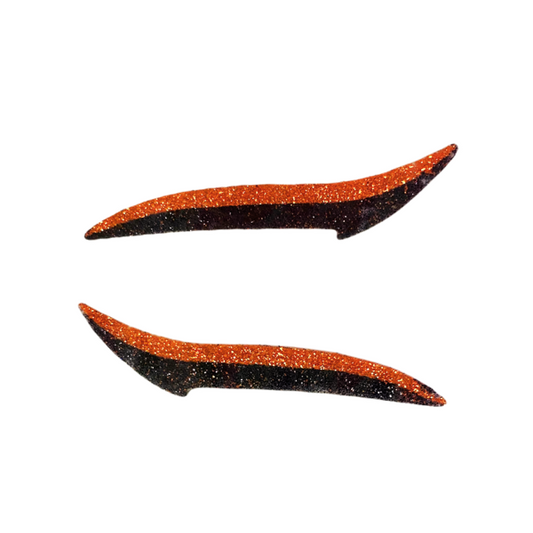 Orange & Black Glitter Eyeliner Sticker